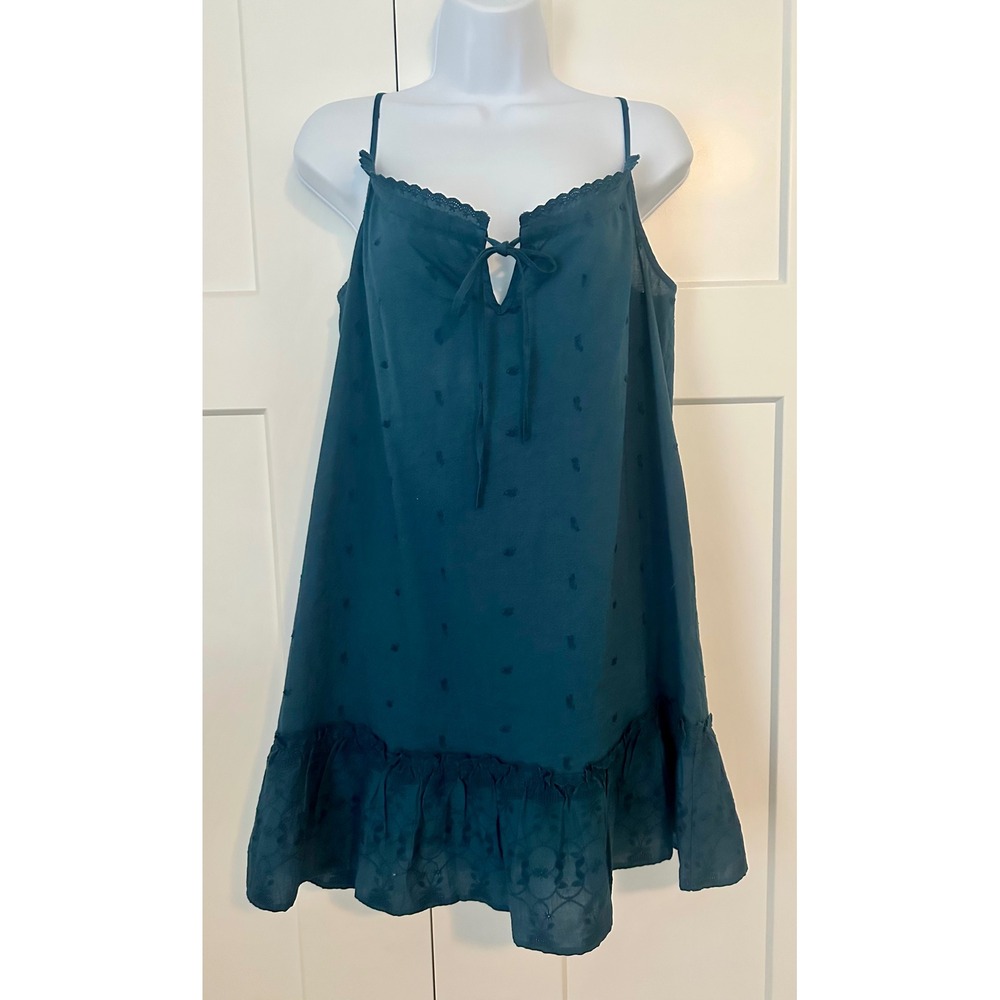 Sezane Victorine Nuisette Cotton Swiss Dot Eyelet Lace Ruffle Mini Dress 36